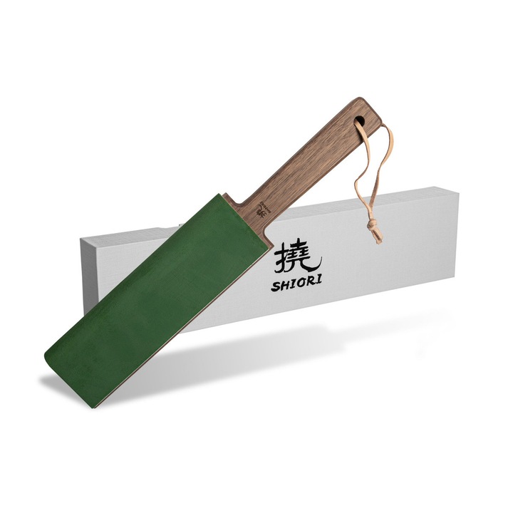 Deska de polerare pentru cutite Shiori Migaki, 21x6cm, 250g, cu maner ergonomic de 13cm