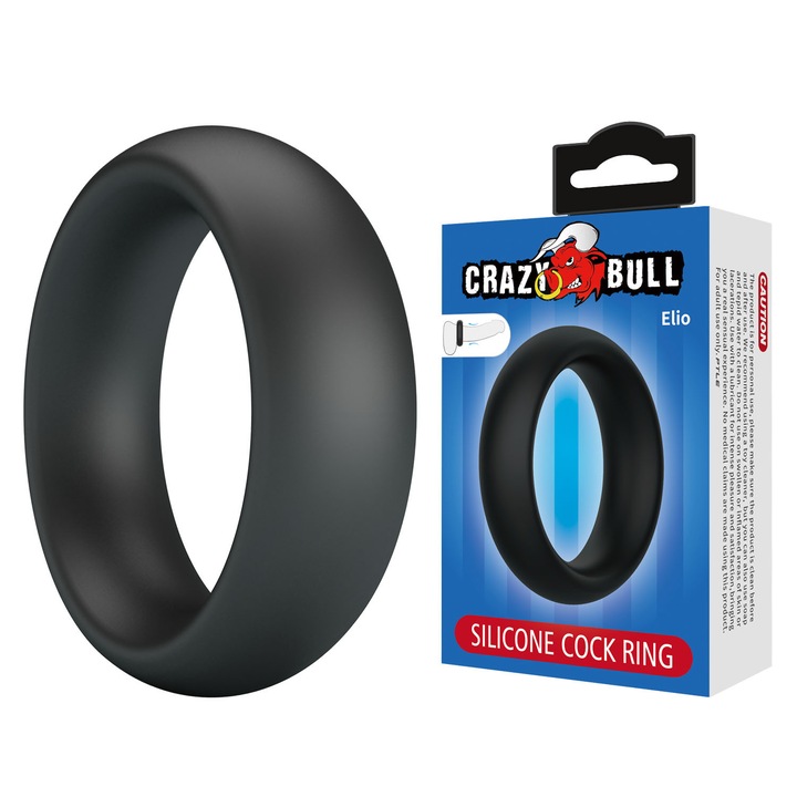 Inel pentru penis Crazy Bull - Elio, din silicon, stimulare erectie