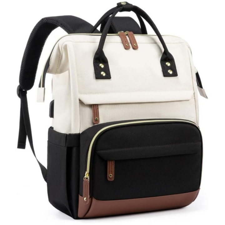 Rucsac laptop pentru femei, capacitate mare 15.6 inch, compartimente multiple, impermeabil