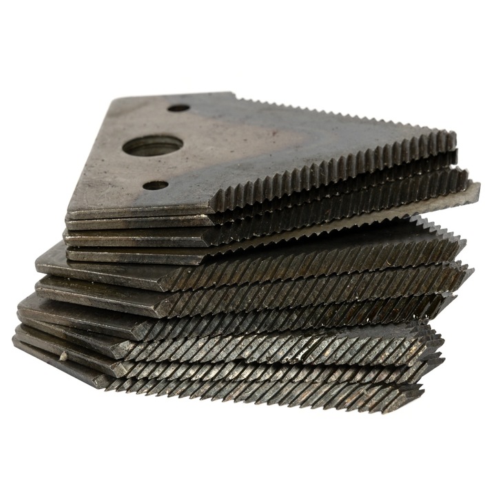 Készlet 10 acél dobkés ágaprítóhoz, mérete 8x7,5 cm
