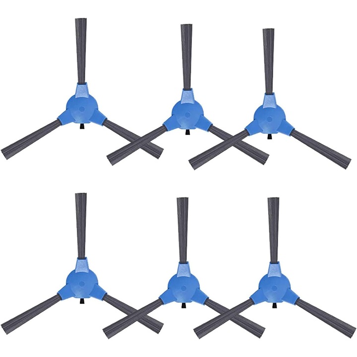 Комплект странични четки за прахосмукачки RoboVac, 6 броя, 52 мм, лесни за почистване, многоцветни