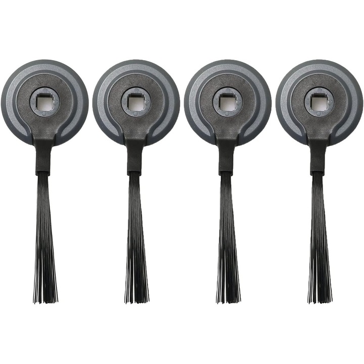 Комплект от 4 странични четки за роботизирани прахосмукачки, 10x3.5см, черни