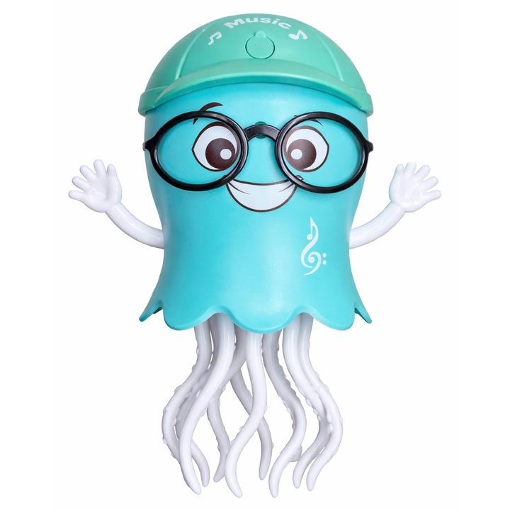 Jucarie interactiva meduza dansatoare Trendy Play, muzica, lumini, miscare, functie spray, Electric Dance, 3+ Verde