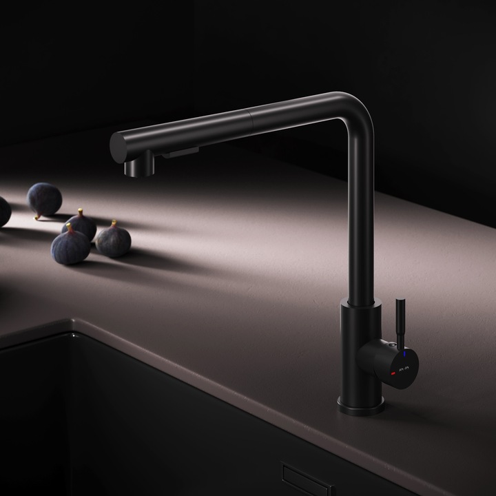 Смесител за кухненска мивка AM.PM X-Joy S F85B05522 стоящ, месинг, картуш SoftMotion 35мм, аератор Neoperl