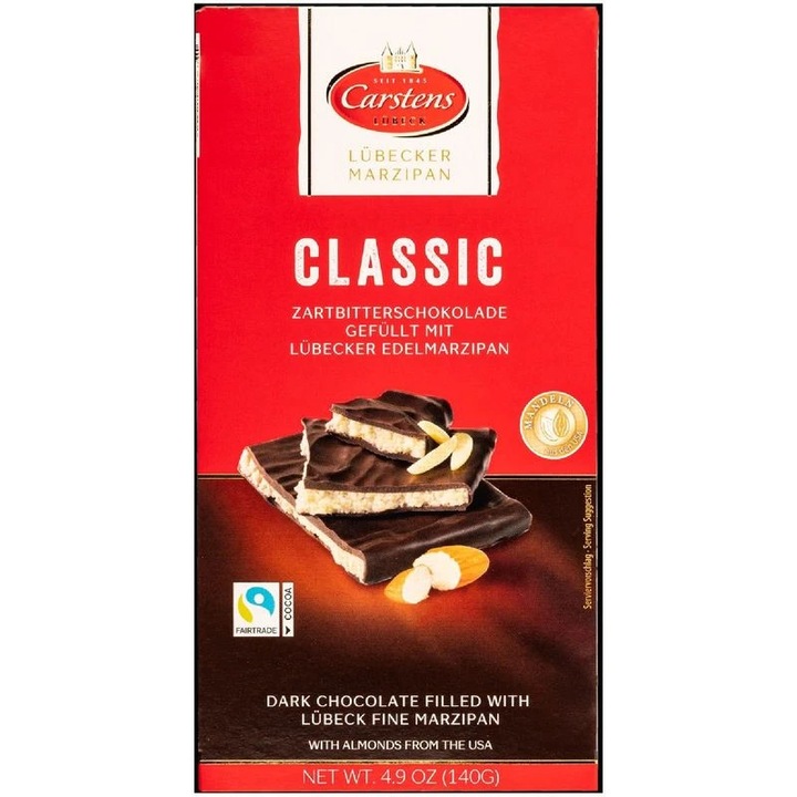 Cartens marcipános étcsokoládé 140g