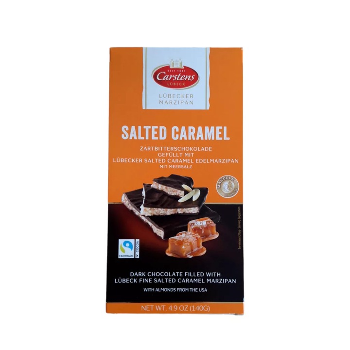 Cartens sóskaramellás marcipános étcsokoládé 140g