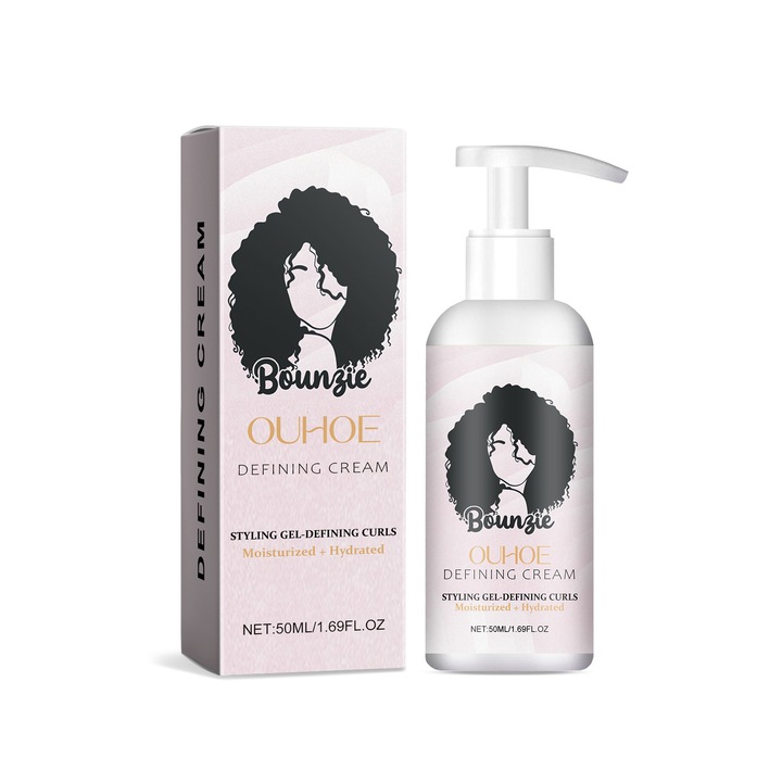 OUHOE Есенция за дефиниране на къдрици 50ml, интензивна хидратация, лесна за употреба, за къдрава и суха коса