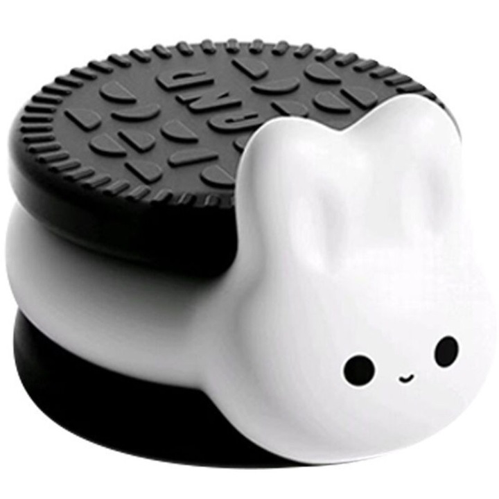 Lampa de veghe copii Oreo Biscuit Rabbit, dimabila, design Kawaii, multicolor