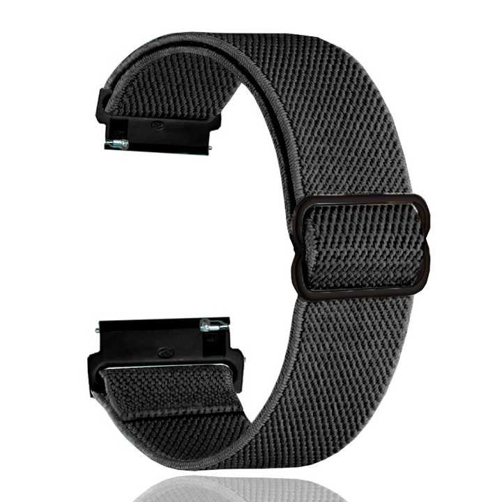 Okosóra nylon elasztikus szíj, fekete, 20mm, szerszámkészlettel a cseréhez