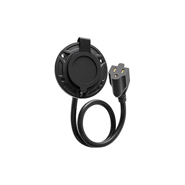 Soclu de alimentare pentru RV, waterproof, 7.9m, 110V, negru