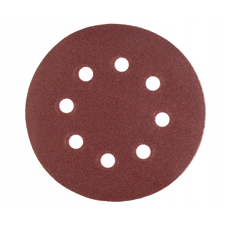 Disc abraziv cu velcro, 125 mm, P150, 8 orificii, set 10 bucati