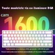 Механична гейминг клавиатура с кабел AULA WIN60 HE, магнитен Hall сензор, 8000Hz, прецизност 0.01mm, RGB, компактен 60% лейаут, метална позиционираща плоча, бяла