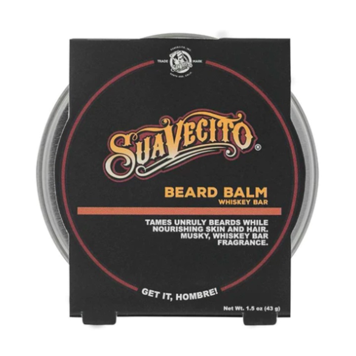 Balsam pentru barba Suavecito Whiskey Bar, 43 g, transparent, clasic