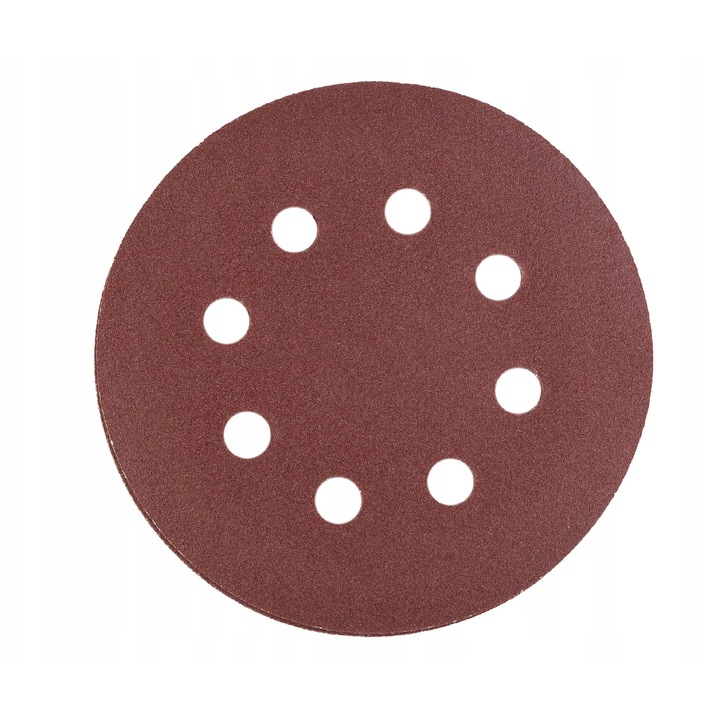 Discuri abrazive cu velcro, 125mm, P240, 8 gauri, set 10 bucati
