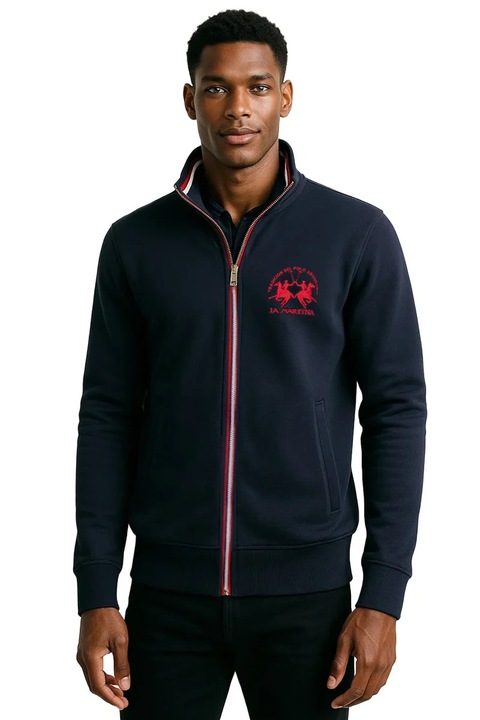 Bluza barbati La Martina, bleumarin, bumbac, Bleumarin