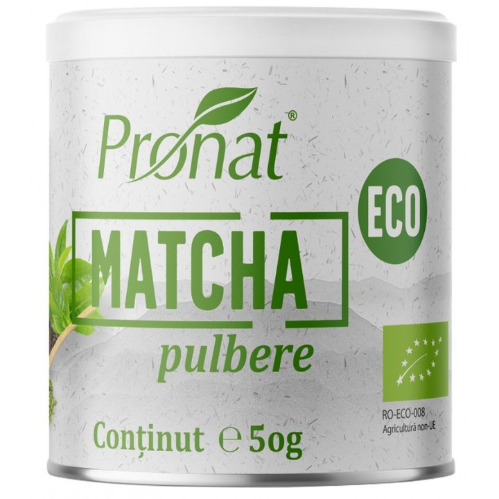 Set 2 x Matcha Bio Pulbere, 50 g, Pronat
