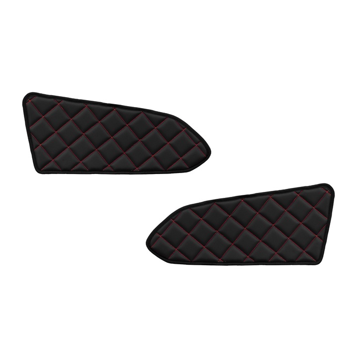 Covorase auto, F-CORE, pentru MERCEDES ACTROS MP 4 01.11-12.18, Camion Panouri de usi, Negru/Rosu