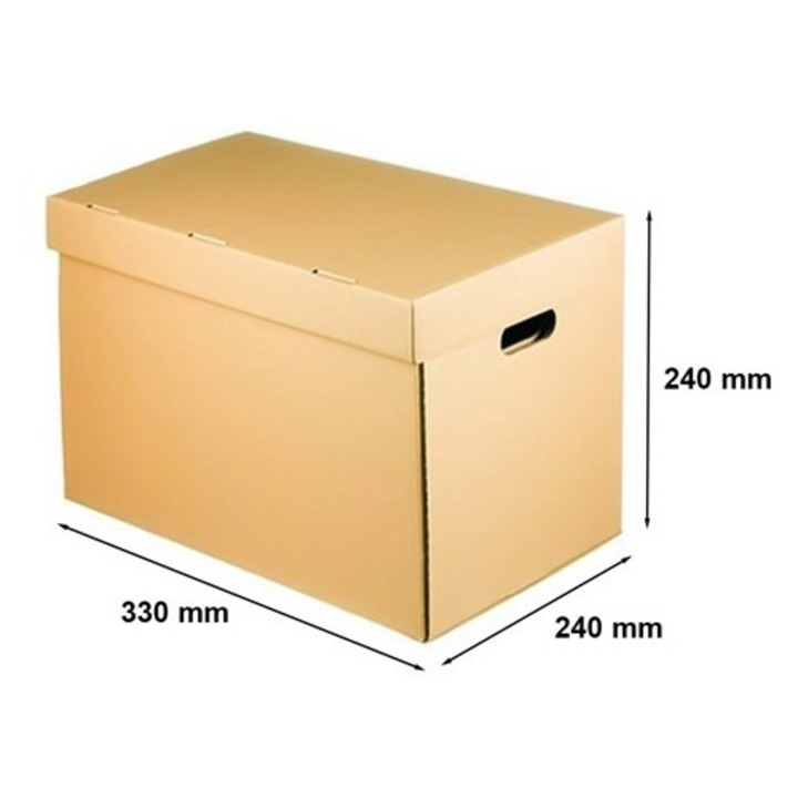 Set 20, Cutie NEOPAK pentru mutare, 330x240x240mm, gri, 3 straturi, tip B, 400g/m²