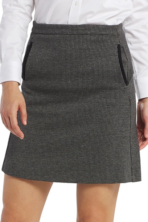 Fusta cu talie medie Gant 4401027, Gri