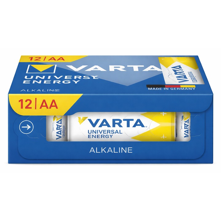 Baterii Varta Energy AA R6 1, 5V plastic free, pachet 12 bucati