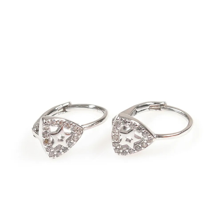 Cercei din argint 925 cu stea decupata