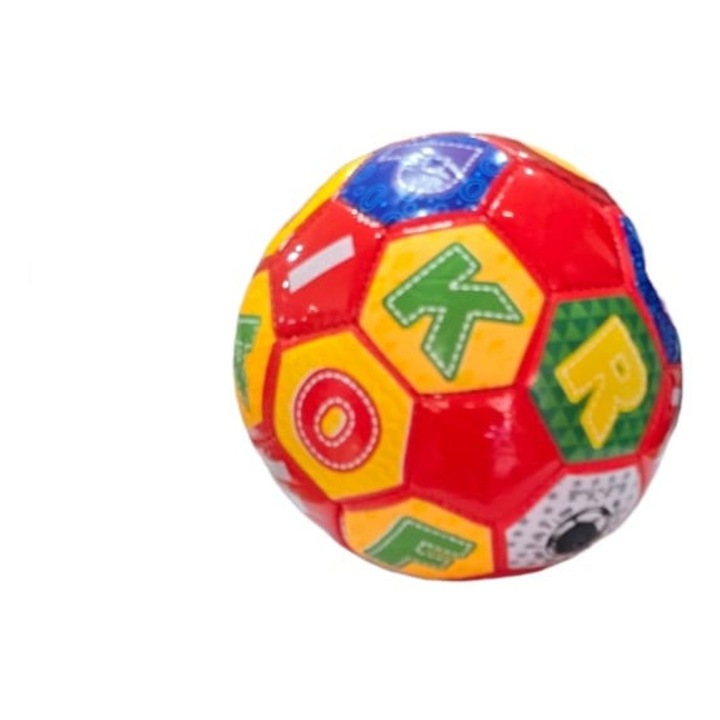Minge pentru copii, Litere, rosu/multicolor, 15 cm