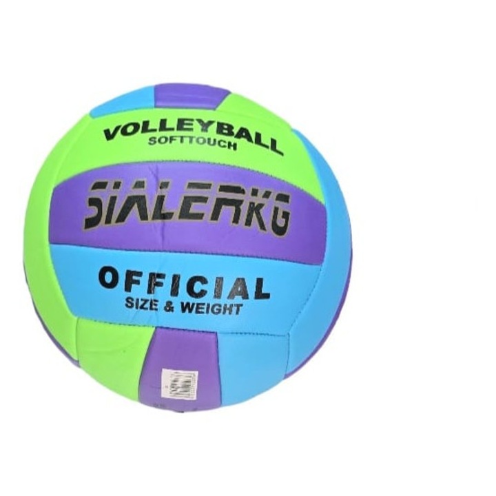 Minge de volei, pentru plaja, numarul 5, diametru 21 cm, multicolor