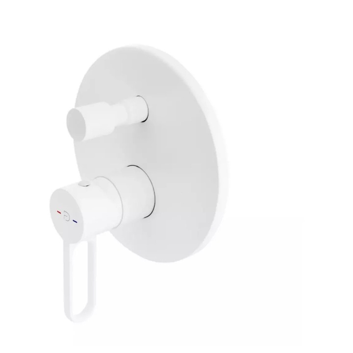 FDesign Zaffiro FD1-ZFR-7P-33 vezérlőegység, 1/2'', falon kívüli, 2 kimenet 1/2'', váltószelep, szeleppel együtt, matt, fehér