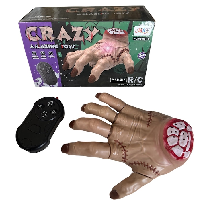 Ijesztő Kéz Távirányítóval – R/C Játék Hangokkal és Fényekkel (2.4GHz)