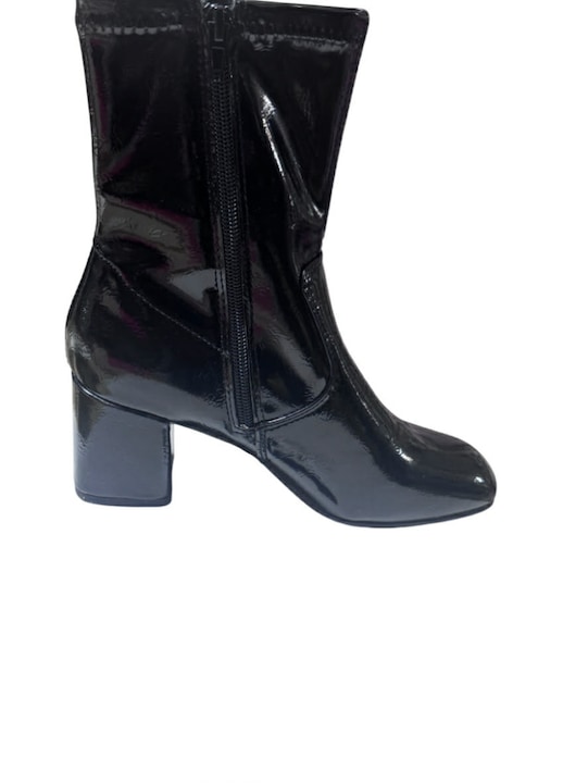 Botine OB negre piele, Negru