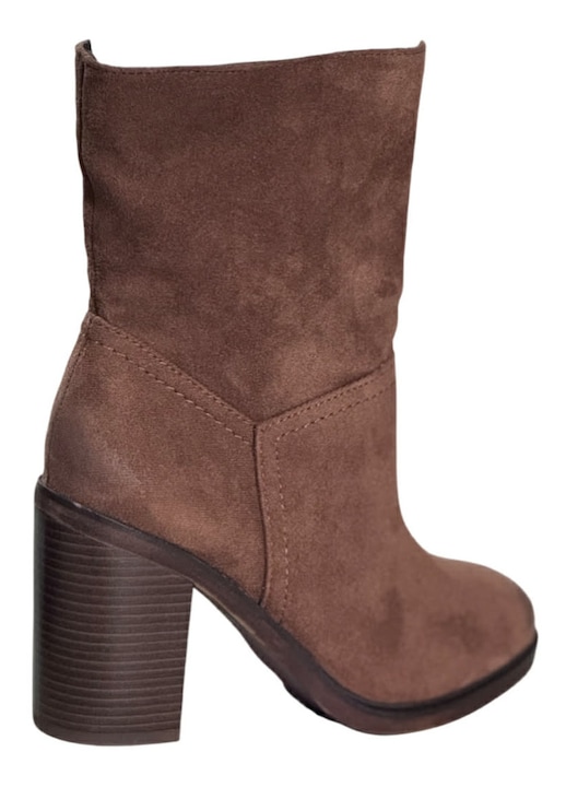 Ghete dama Prendi, piele intoarsa, maro, Maro, 37