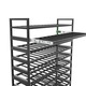 MetaloPro Amarone Raft Vinuri Metalic Extensibil 156 Sticle 170x100x30cm Negru Mat