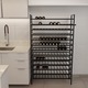MetaloPro Amarone Raft Vinuri Metalic Extensibil 156 Sticle 170x100x30cm Negru Mat