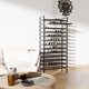 MetaloPro Raft Vinuri Amarone pentru 117 Sticle, Suport Metalic Extensibil cu Sertare Glisante, Design Industrial Modern pentru Pivnita, Bucatarie, Restaurant, 170x80x30 cm, Negru Mat