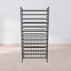 MetaloPro Raft Vinuri Amarone pentru 117 Sticle, Suport Metalic Extensibil cu Sertare Glisante, Design Industrial Modern pentru Pivnita, Bucatarie, Restaurant, 170x80x30 cm, Negru Mat