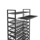 MetaloPro Raft Vinuri Amarone pentru 117 Sticle, Suport Metalic Extensibil cu Sertare Glisante, Design Industrial Modern pentru Pivnita, Bucatarie, Restaurant, 170x80x30 cm, Negru Mat