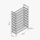 MetaloPro Raft Vinuri Jerez pentru 80 Sticle – Suport Metalic Robust 125x80x30 cm, Design Industrial Modern, Ideal pentru Bucatarie, Pivnita sau Bar – Negru Mat