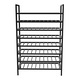 MetaloPro Raft Vinuri Jerez pentru 80 Sticle – Suport Metalic Robust 125x80x30 cm, Design Industrial Modern, Ideal pentru Bucatarie, Pivnita sau Bar – Negru Mat
