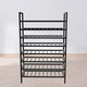 MetaloPro Raft Vinuri Jerez pentru 80 Sticle – Suport Metalic Robust 125x80x30 cm, Design Industrial Modern, Ideal pentru Bucatarie, Pivnita sau Bar – Negru Mat