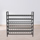 MetaloPro Jerez Suport Sticle Vin 72 Sticle, Raft Vinuri Metalic Pivnita Bucatarie Bar Restaurant, Design Modern Industrial, 95×100×30 cm, Negru Mat