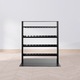 MetaloPro Piemont Suport Sticle Vin 45 Sticle 110x100x60 cm Design Industrial Metal Negru