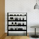MetaloPro Piemont Suport Sticle Vin 45 Sticle 110x100x60 cm Design Industrial Metal Negru