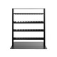 MetaloPro Piemont Suport Sticle Vin 45 Sticle 110x100x60 cm Design Industrial Metal Negru