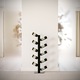 MetaloPro Stellen Suport Metalic pentru 10 Sticle de Vin, Raft Depozitare Verticala 100x26x26 cm, Design Minimalist Negru