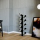 MetaloPro Stellen Suport Metalic pentru 10 Sticle de Vin, Raft Depozitare Verticala 100x26x26 cm, Design Minimalist Negru