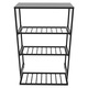 MetaloPro Calabria – Suport Metalic de Vinuri cu Rafturi Extensibile, pentru Bucatarie sau Pivnita – 120x80x30 cm Negru