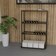 MetaloPro Calabria – Suport Metalic de Vinuri cu Rafturi Extensibile, pentru Bucatarie sau Pivnita – 120x80x30 cm Negru
