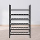 MetaloPro Jerez Suport Sticle Vin 42 Sticle, Raft Metalic Robust 95x60x30 cm, Montaj Simplu Pentru Bucatarie, Pivnita, Bar, Negru