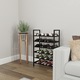 MetaloPro Jerez Suport Sticle Vin 42 Sticle, Raft Metalic Robust 95x60x30 cm, Montaj Simplu Pentru Bucatarie, Pivnita, Bar, Negru