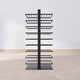 MetaloPro Corse Raft Vinuri Metalic pentru 90 Sticle, Design Industrial Robust, Ideal Bucatarie, Pivnita, Bar, Restaurant, 170x80x30 cm, Negru Mat